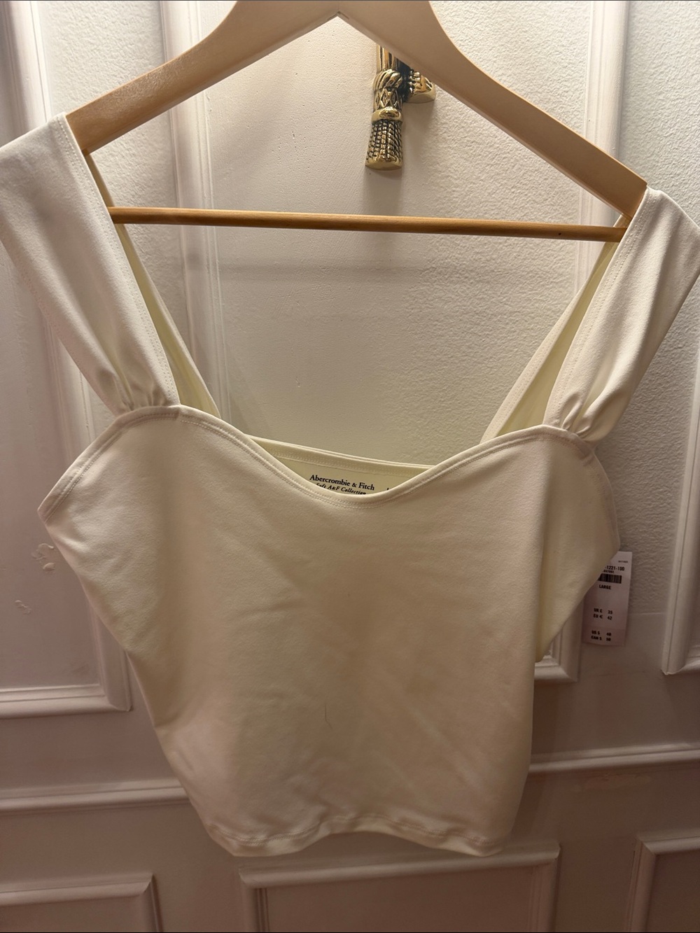 Abercrombie & Fitch Cream Square-Neck Camisole Top